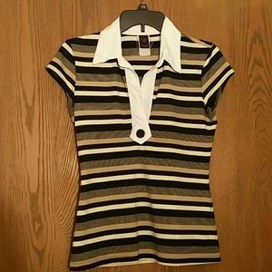 Cute striped collared shirt